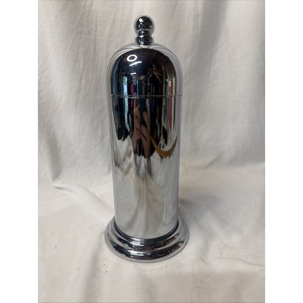 Vintage Art Deco Toothbrush Holder Chrome Countertop Apothecary Look Dental Org
